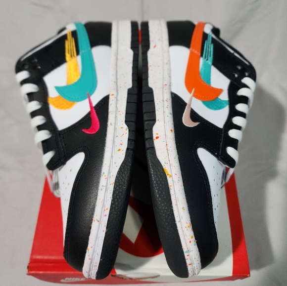 New Nike Dunk Low Multiple Swooshes White Washed Teal (W) Size 7 - Picture 8 of 9